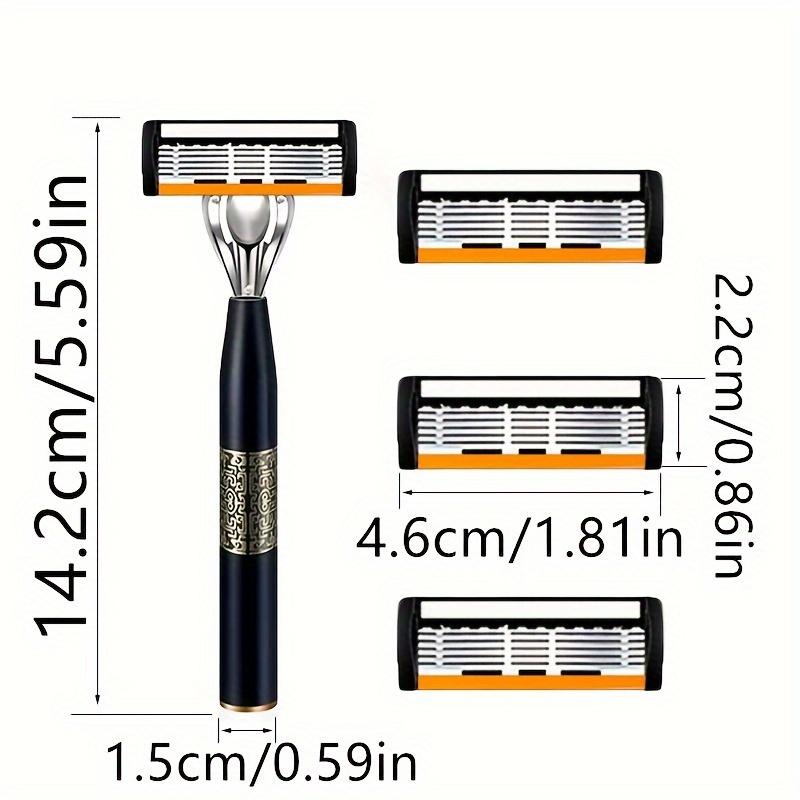 High Quality Men Safety Razor 6-Layer Germany Stainless Steel Shaving Blades Manual Shaver Replacing Cutter Head