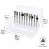 10PCS 1/8" Shank Router Bits Set HSS Material Flush Trim Bit Durable Wood Carving Bit  Woodworking