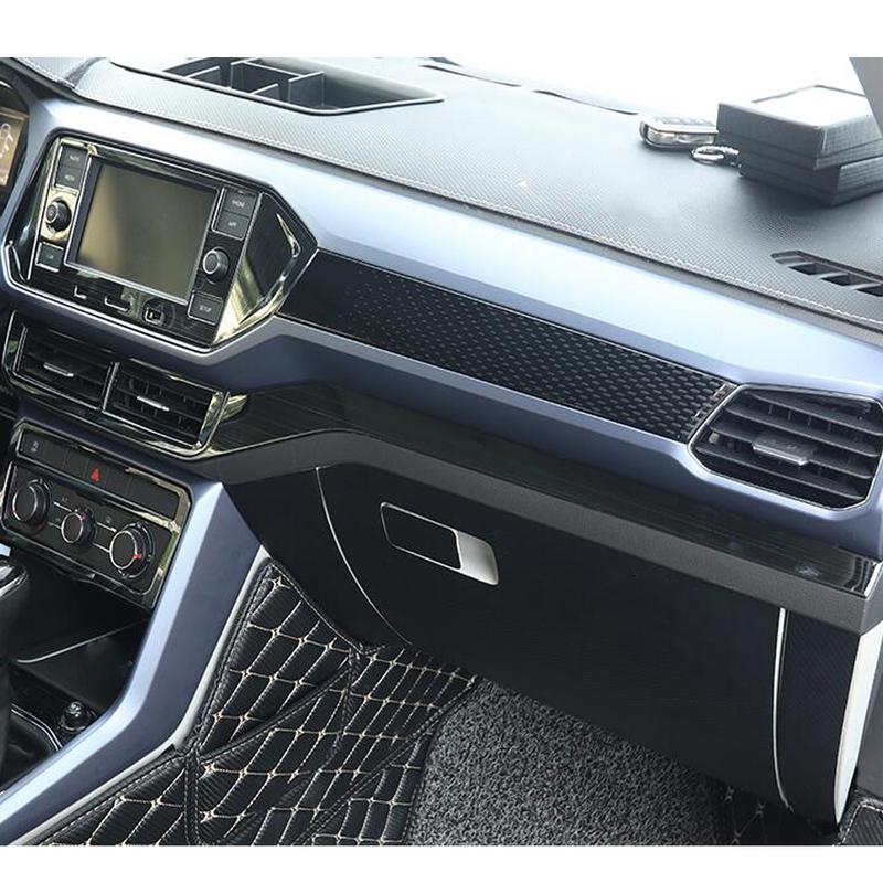 Glove Box Cover Stick Trim Middle Console Control Dashboard Panel 2PCs For Volkswagen VW T-cross Tcross