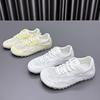 European Station 2025 Summer New Soft Leather Mesh Breathable Lightweight Forrest Gump Shoes Women's Versatile Leisure Sports German Training Shoes