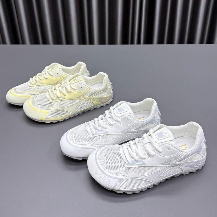 Summer new soft leather mesh breathable and lightweight women's versatile casual sports shoes