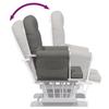 Rocking Chair with Footstool Gliding Dark Grey Fabric