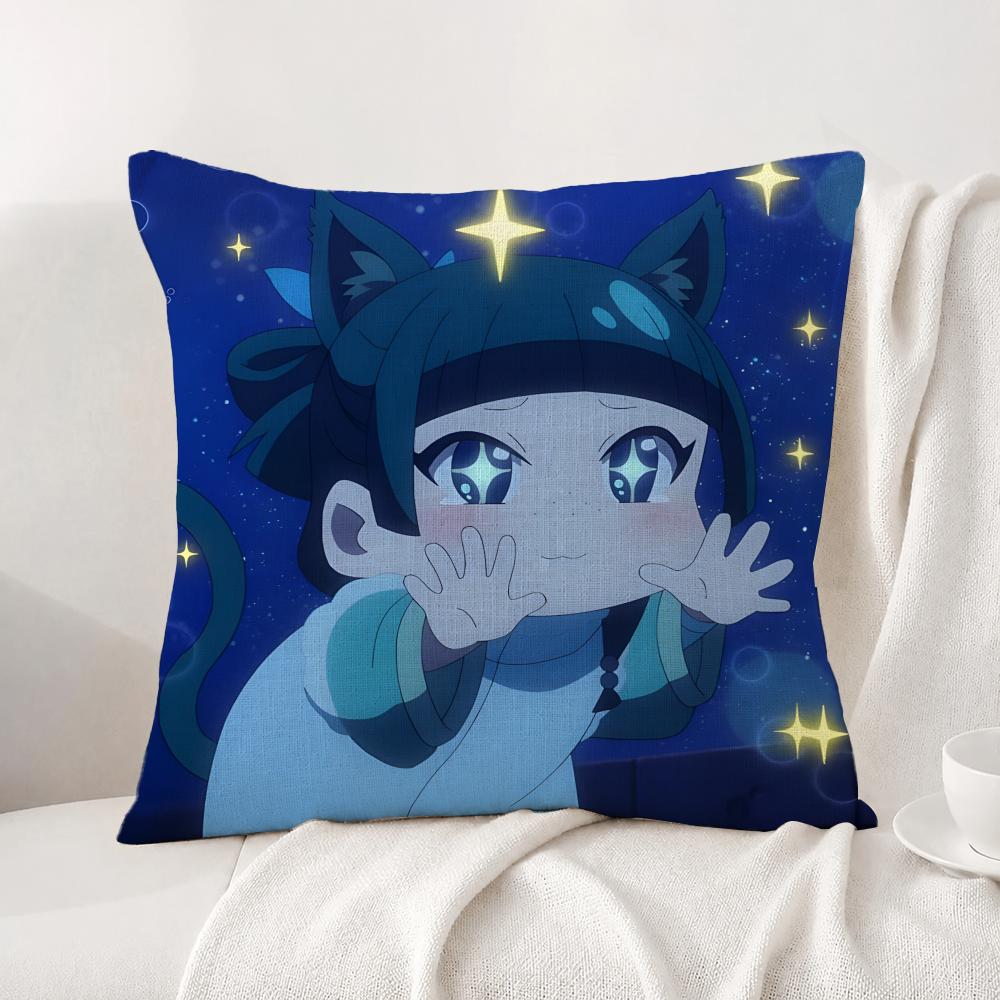 Anime The Apothecary Diaries Cushion Cover Natural Linen Pillowcase Set AllinOne Decor Cushion Cover for Sofa Bedroom Chair