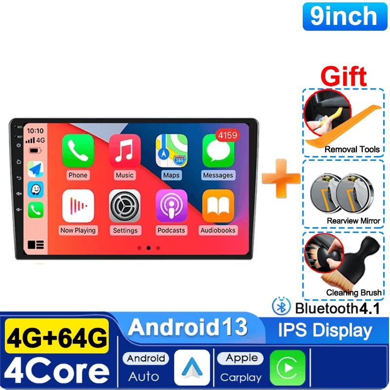 Car Radio 7/9/10'' 64G 2Din Android 13 Wireless Carplay Radio Multimedia Stereo For Toyota Hyundai Kia Volkswagen Jeep Fiat