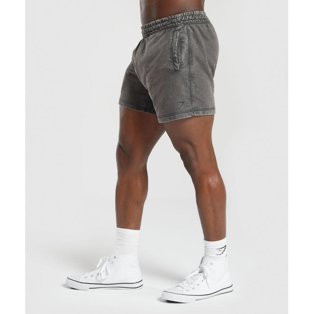Gymshark Heritage 5 Shorts Onyx Grey A4a8k Gb8n