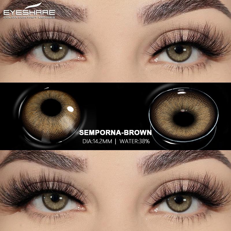 EYESHARE Natural Color Contact Lenses for Eyes Brown Contact Lens Blue Contact Lens Colored Eye Contacts Eye Makeup Yearly Use
