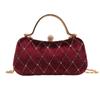 New Trend Women's Handbag Textured Velvet Simple Small Square Bag Chain Shoulder Crossbody Bag