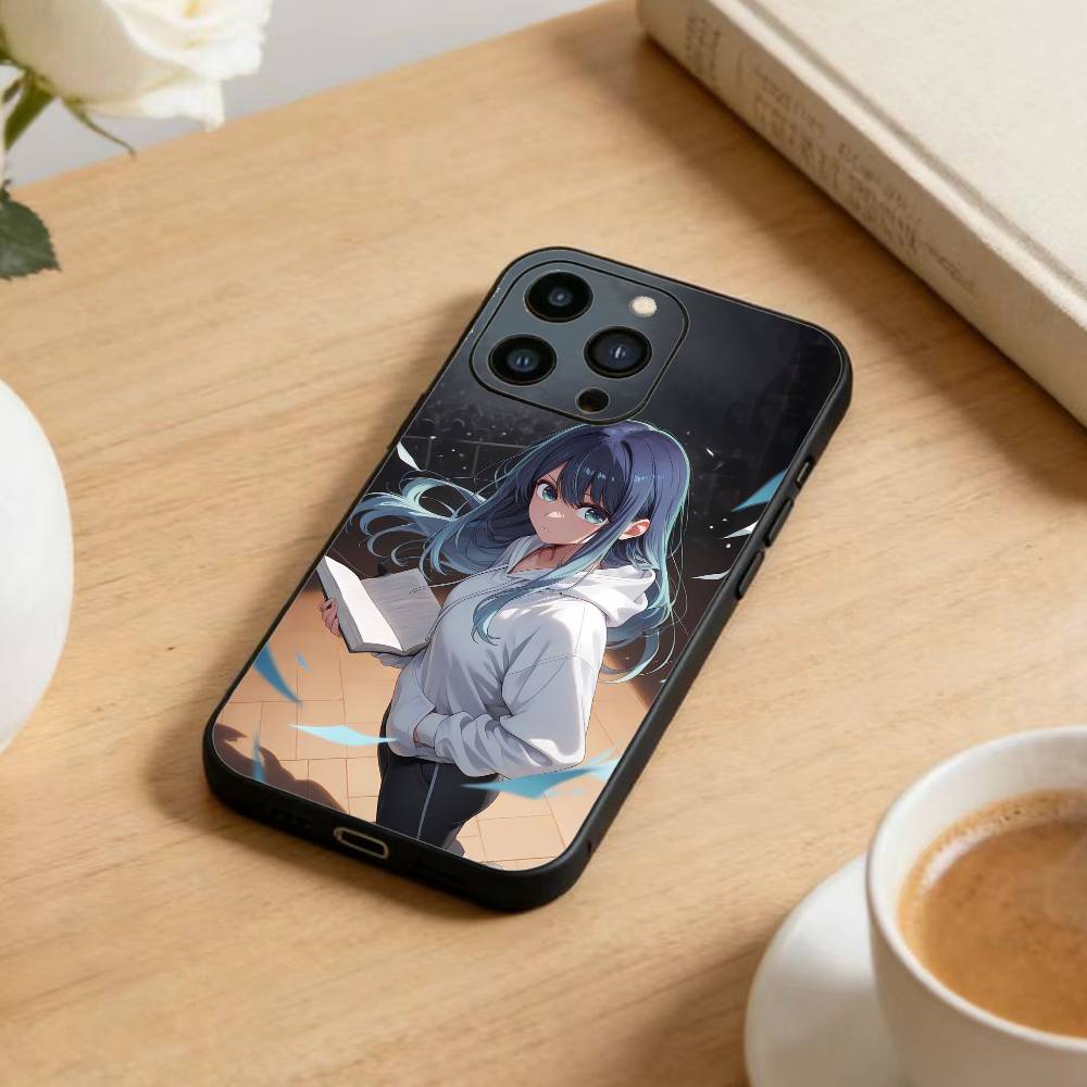 Anime Oshi-no Ko Phone Case For iPhone17,16,15,14,13,12 Plus,Max Soft Silicone Black Cover