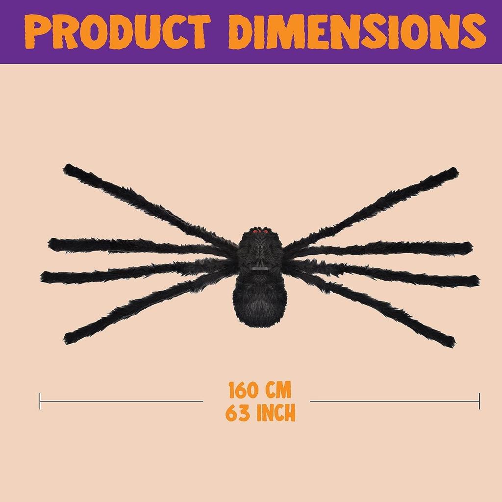 Joyfy 2 Pack 5 FT Giant Spider Halloween Decorations Scary Spider for Halloween Decorations Outdoor Party Decorations