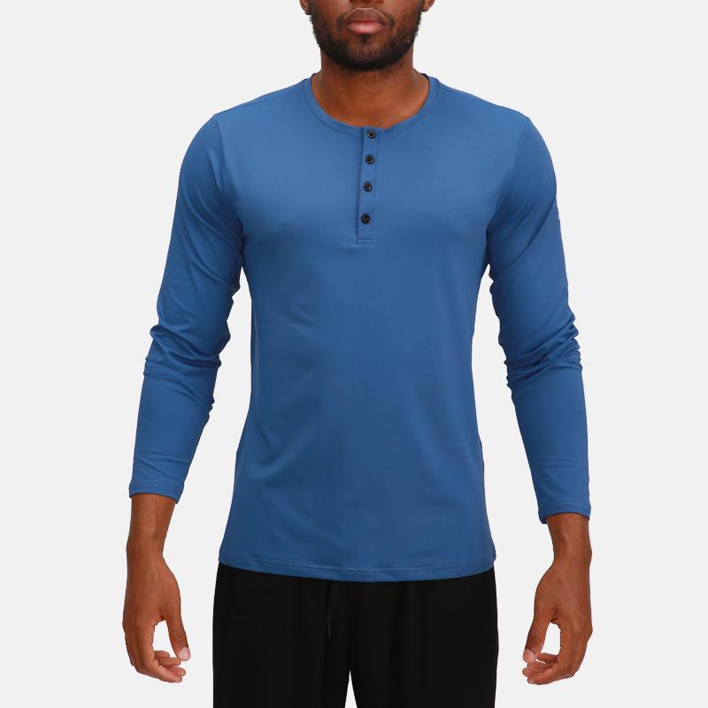 

Мужская уличная быстросохнущая одежда для фитнеса с длинным рукавом на осень и зиму XL синий