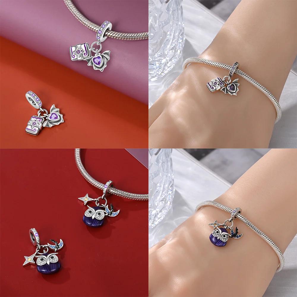 Halloween Skull Head Charm Bead Component Bead Component Compatible With Authentic Original Bracelet High Quality Fine Jewelry Do It Yourself Women