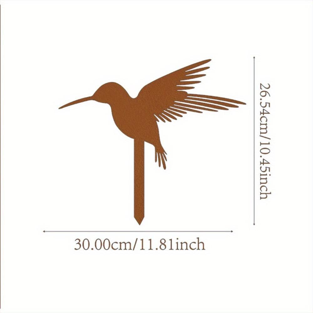 Metal Bird Garden Stake Outdoor Decorative Animal Silhouette Yard Art Sculpture Lawn Ornament TY6211-xiu
