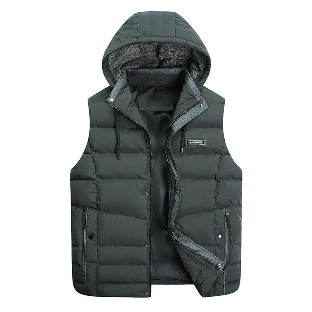 Männer Casual Winter Warm Zipper Ärmellose Weste Jacke Mantel Outwear Tops