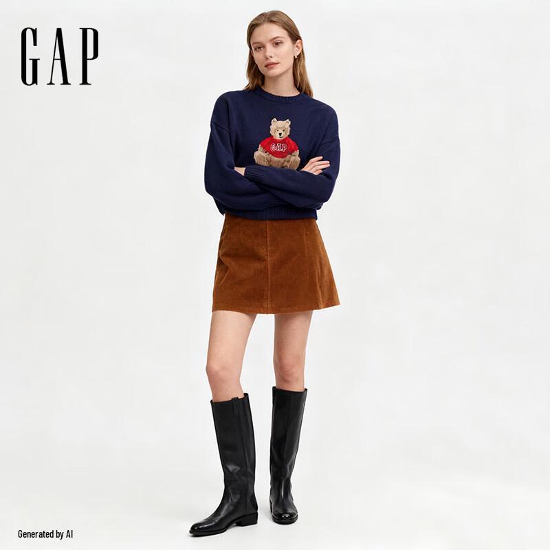 Gap Women's Logo Bear Jacquard Knit Sweater