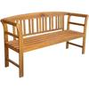 Carved Acacia Garden Bench - Natural - 157 X 45 X 82.5 Cm