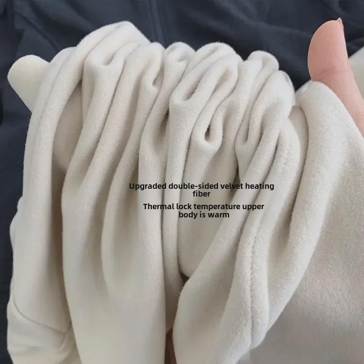 2024 Herbst/Winter Damen Minimalistischer Doppelreißverschluss Stehkragen Layering Samtpullover Strickjacke