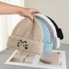Line kitten cute wool hat female autumn and winter warm windproof versatile simple face small ear hat knitted hat