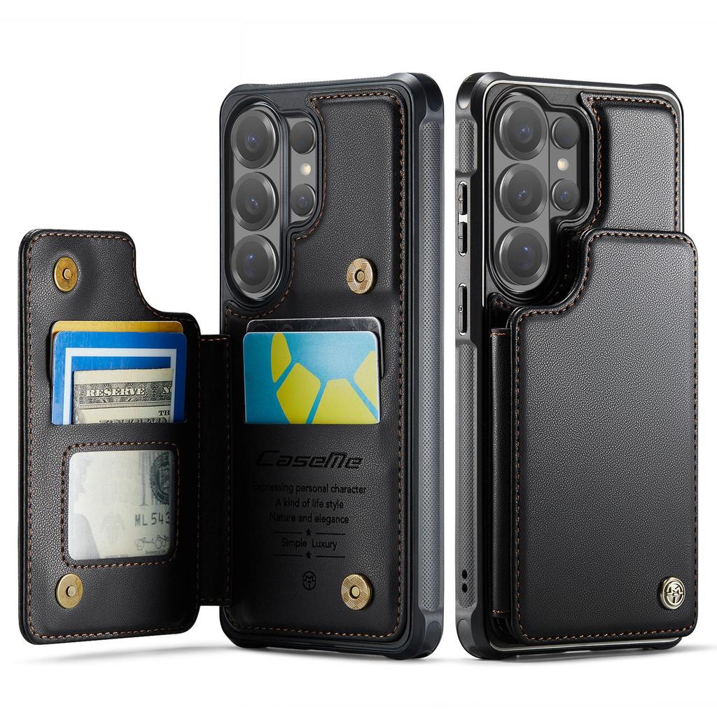 CaseMe Premium PU Leather Case For Samsung Galaxy S26+ S25 S24 S23 S22 S21 S20 Plus Ultra FE Card Wallet Holder Phone Back Cover Protector Skins