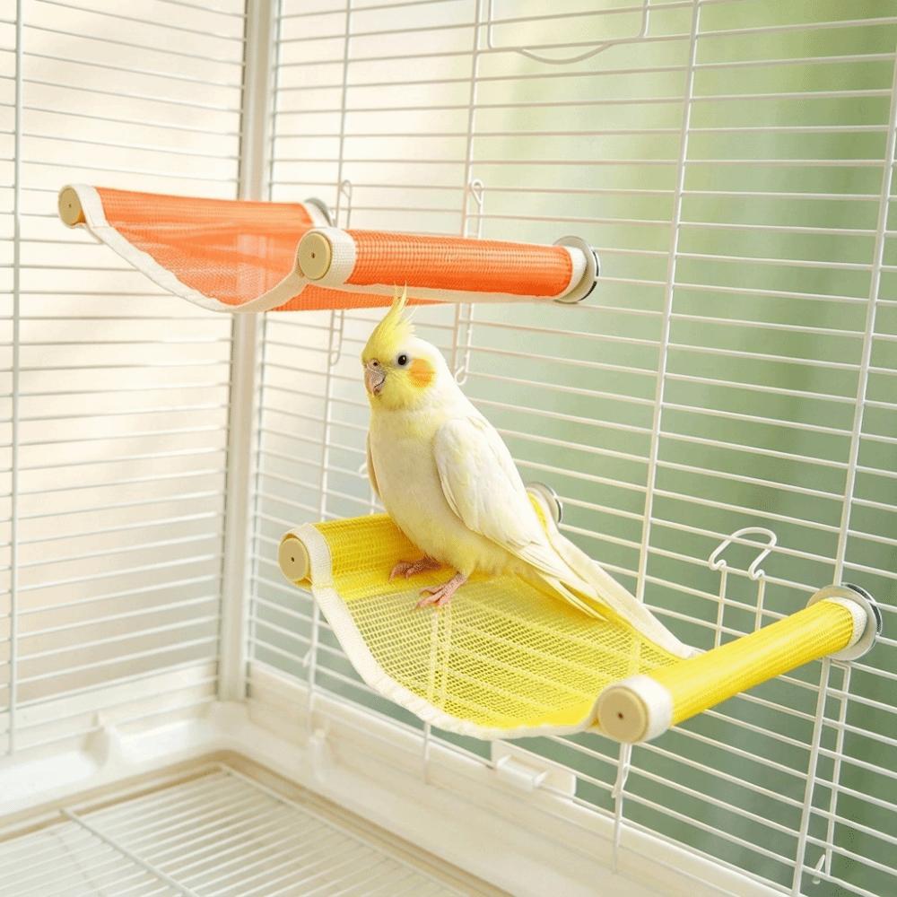 Breathable Parrot Suspended Mesh Bed Scratch Resistant Plastic Parrot Sleeping Bed Bite Resistant Bird Cooling Perch Platform
