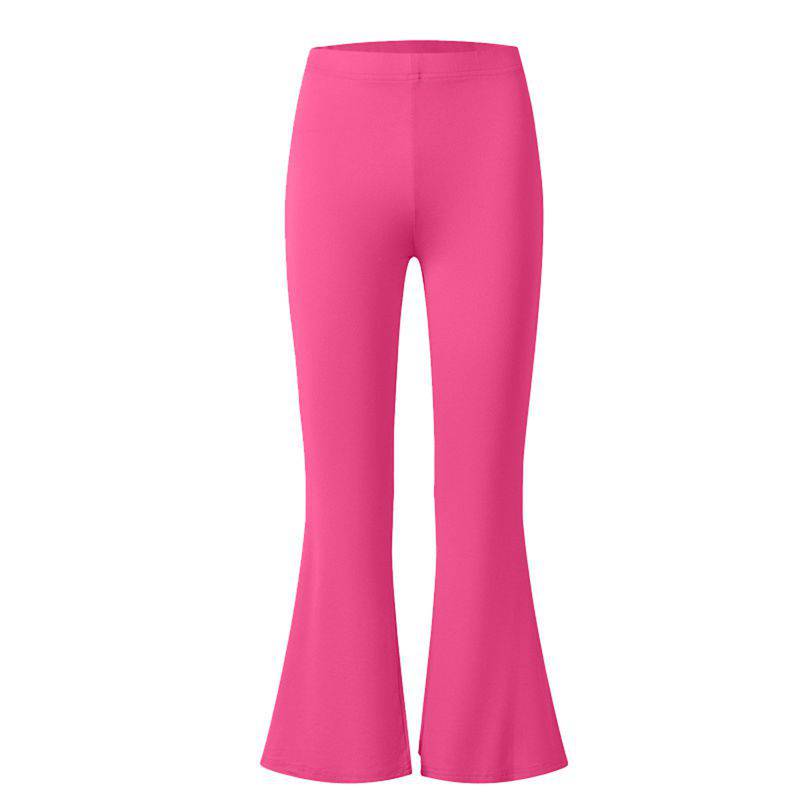 8-12 Years Kids Girls Solid Color Casual Flare Pants