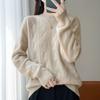 Dames S Vintage Twist Losse Pasvorm Pullover Trui met Lange Mouwen
