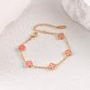 Bracciale Mini Quadrifoglio Madreperla 9mm Lussuoso e di Alta Gamma per Donna Resistente al Colore