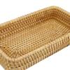 Rattan Tray Tabletop Organization Hand Woven Snack Storage Basket Multifunctional Serving Tray