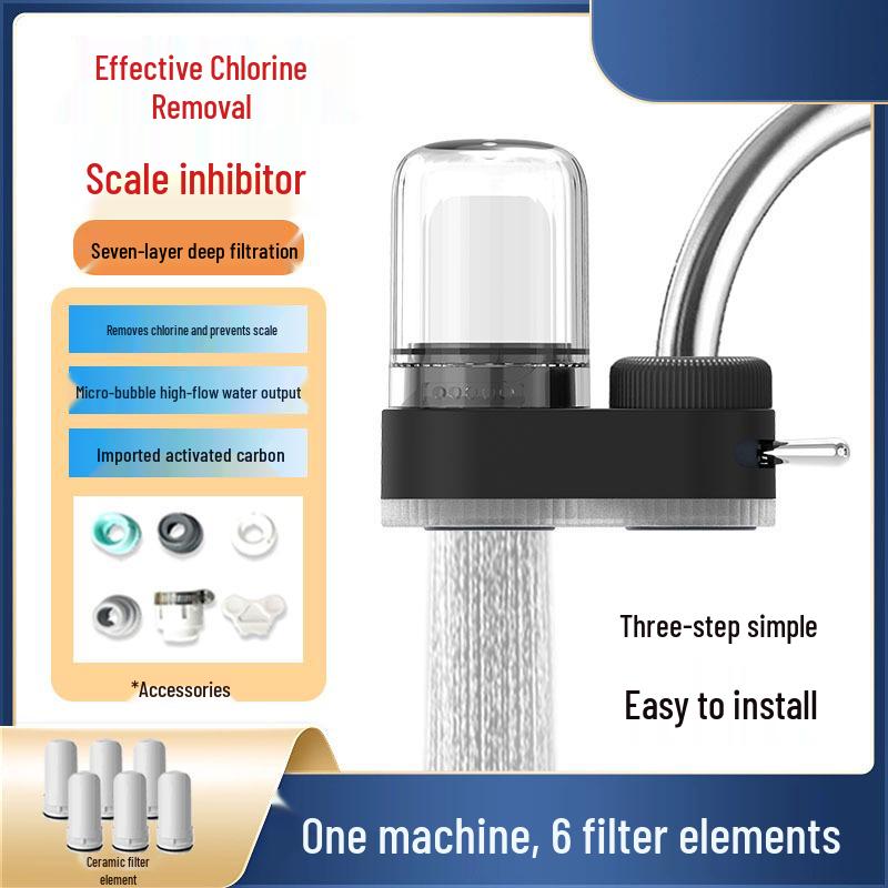 Purificator de apă pentru robinet de bucătărie, filtru de declorinare și rezistent la stropire