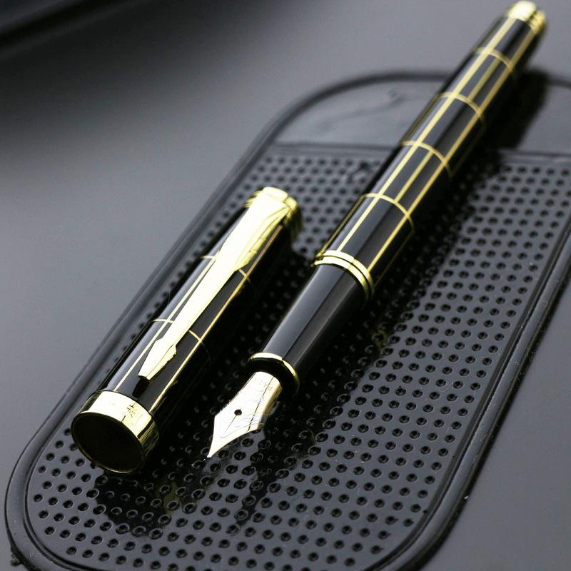 1pc High Quality Fountain Pen Full Metal Golden Clip Luxury Pens Stationery Office School Supplies