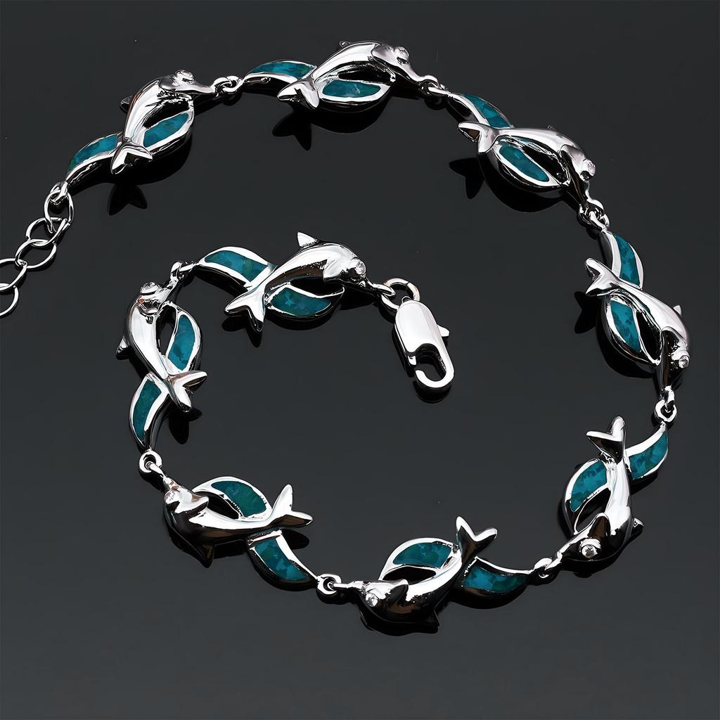 Women Bracelet Dolphin Charm Chain Bracelet