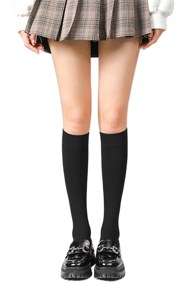 

JIOYIEO Носки Длинные Ниже Идеально для и и Зима 45см Женские Гольфы до колена [Эффект удлинения ног] Нескользящие, Милые, Женские Носки, Мягкие, Эластичные,