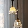French Modern Glass Pendant Lamp for Bar, Hallway, or Bedroom