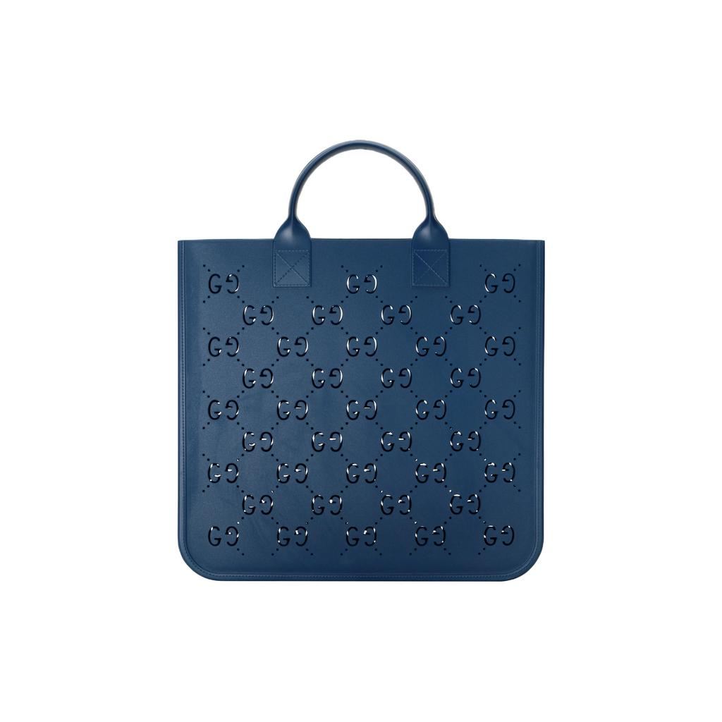 Gucci Hohles Design Unifarbene Gummi-Tragetasche Kinder-Tragetaschen Blau 679365-JFO00-4236