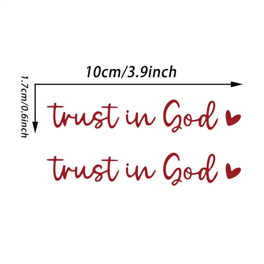 Rear View Glass Sticker 2 Pieces Trust In God Vehicles Window Decals Car Stickers Car Stickers And Decals for Family Friends Mom