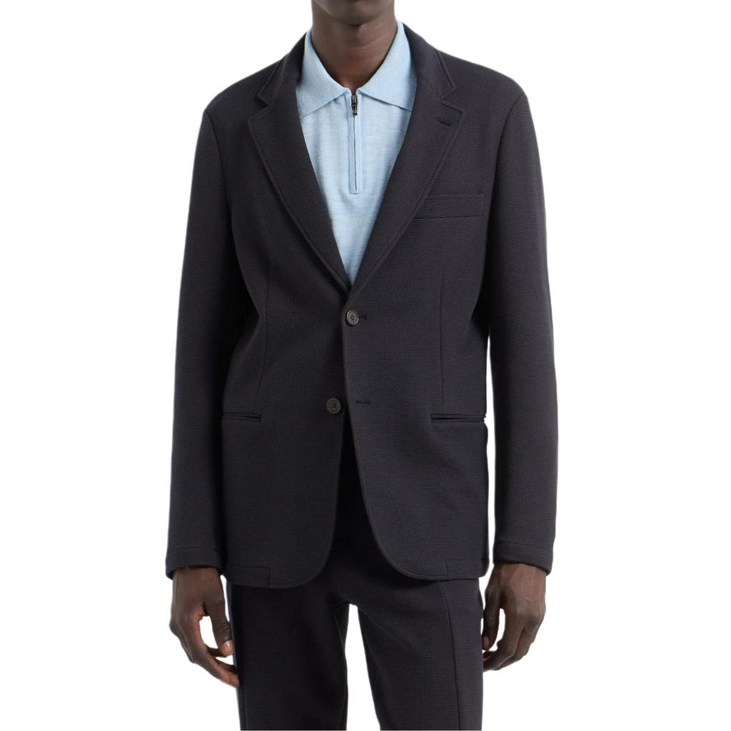 Emporio Armani SS25 Business Suit Coat Men's Marine Blue EM000967-AF13358-