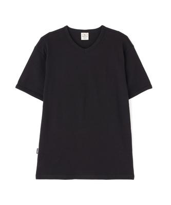DAILY MINI WAFFLE V-NECK T-SHIRT 6143149 Men's L Black