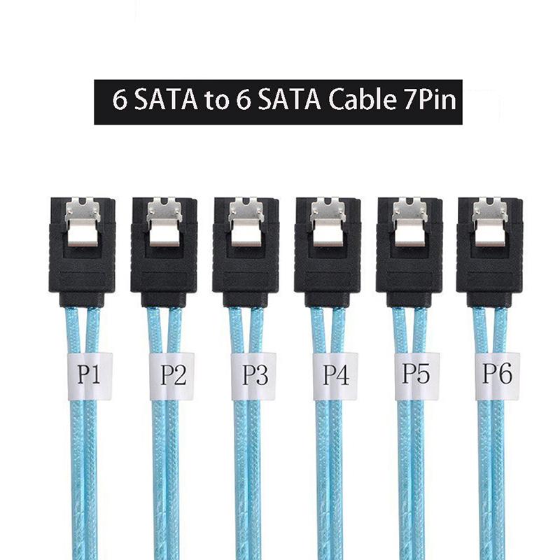 

6pcs Sata 3.0 7 Pin SSD Connect Cable Splitter Extend Wire Adapter Core Converter for Server PC Computer Cable Accessories 0.5m