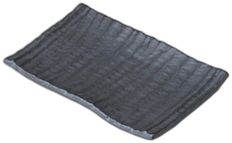 

Smoked Black Pottery Plate x x Pottery Plate Setomonohonpo [21 13.2 2.4cm]