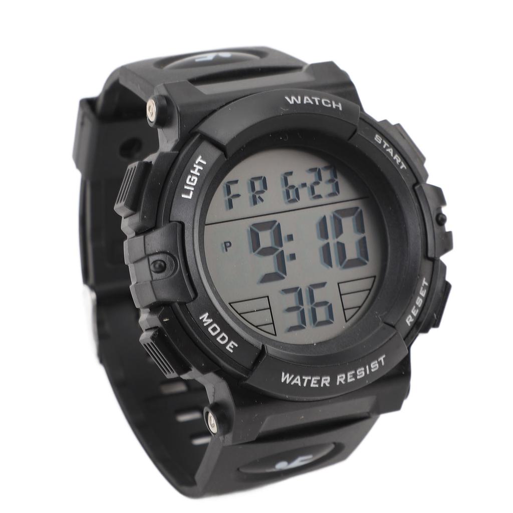 Men Digital Watch with Calendar and Alarm Clock Waterproof Nightlight Electronic Sports Watch for Outdoor Activities