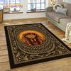 3D Pharaoh Hieroglyphic Egyptian Mythology HD Rug Carpet for Living Room Bedroom Home Decor,Non-slip Decoration for Sofa Doormat