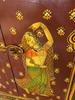 Retro Antique Wooden Window Panel Hand Painted Indian Religious Radha Krishna Frame