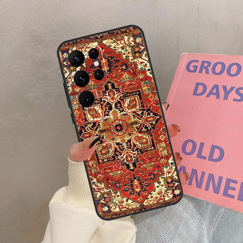 Persian Carpet Floral Pattern Case For Samsung Galaxy S21 S22 S23 S24 S25 Ultra S9 S10 S25 Plus S20 FE S25 FE Cover Coque
