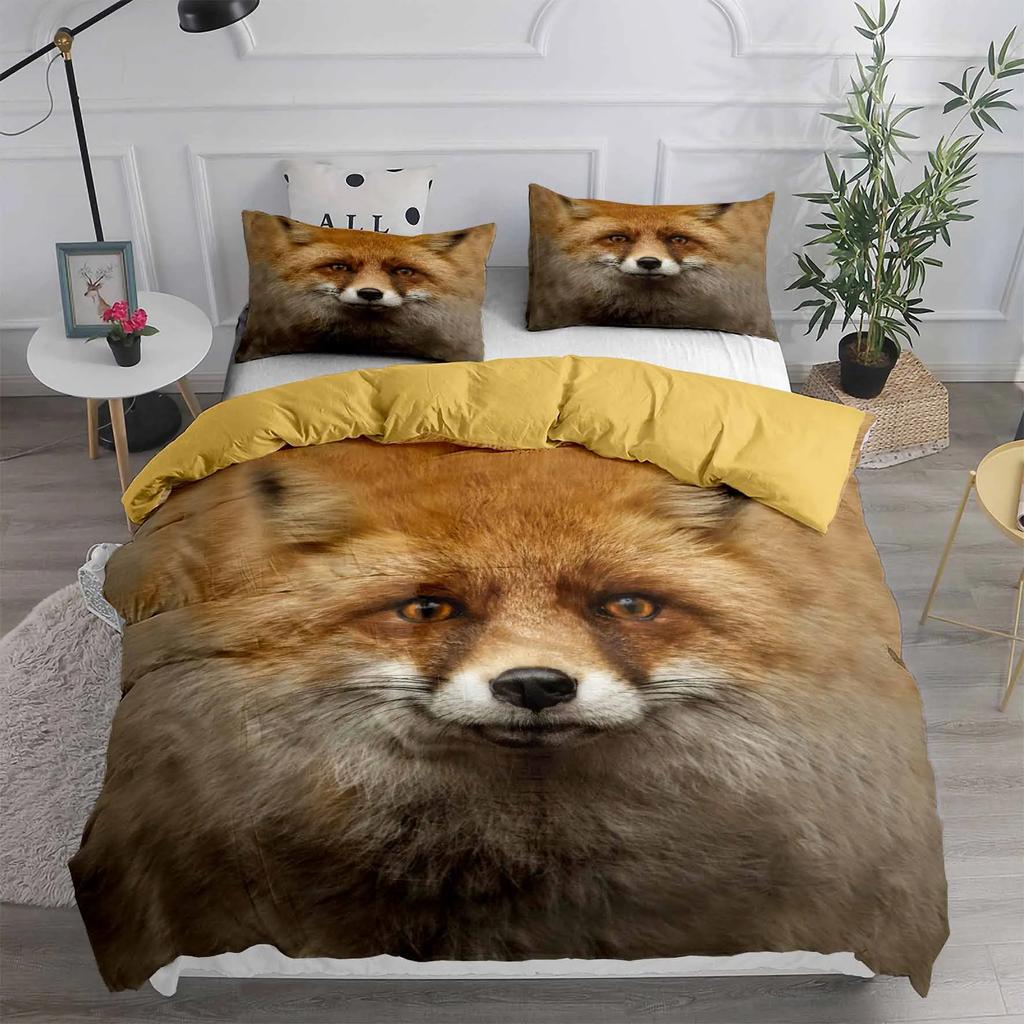 180x220 Bedding Sets Animal Head Duvet Cover Set Super Soft Full Queen King Bedroom Set European American Style Home Textile