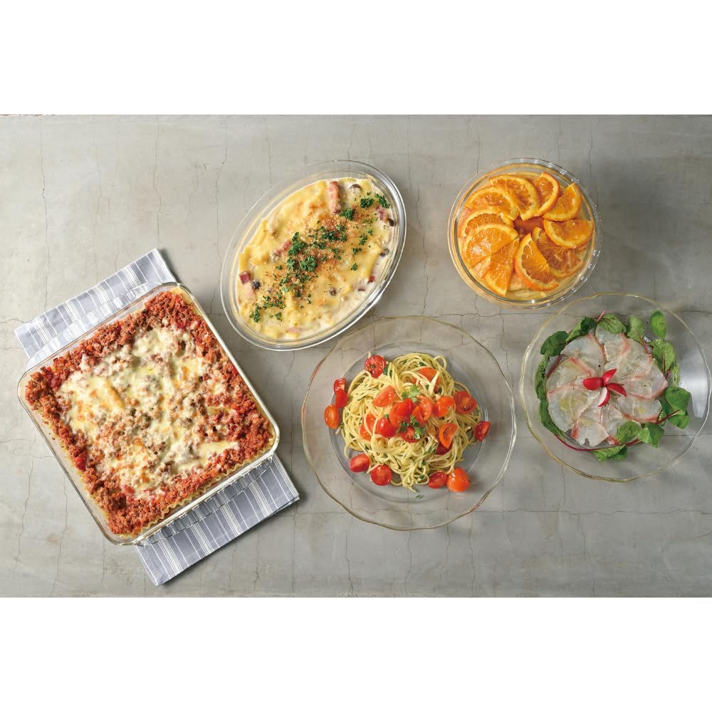 Vas Pătrat din Sticlă HARIO 1300mL BUONO Vas de Gratin pentru Bucătărie Fabricat în Japonia Transparent Rezistent la Căldură HKOZ-130-BK