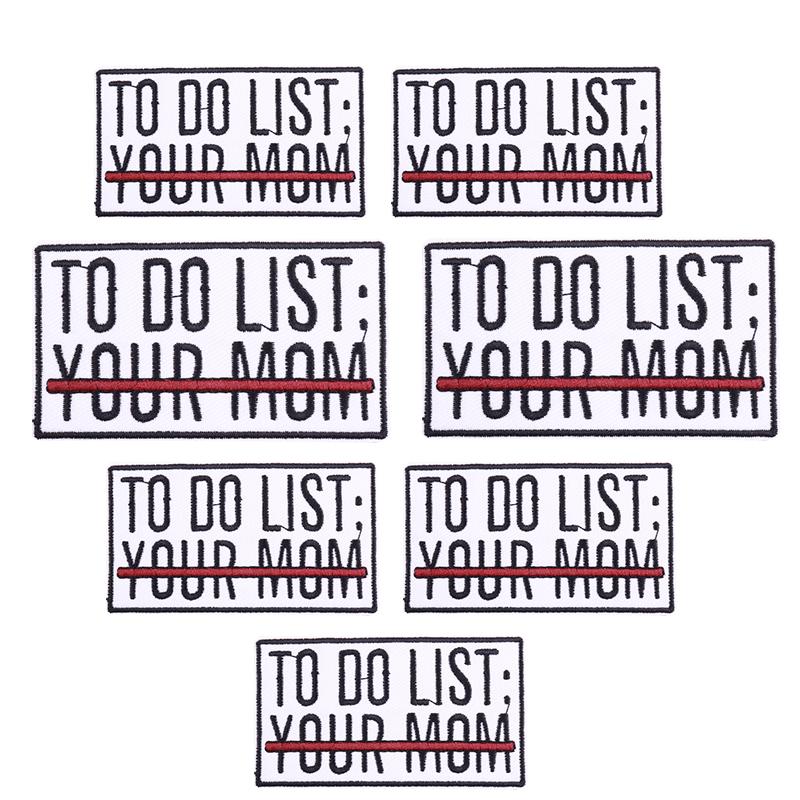 5pcs Cartoon Patch Letter Slogan Embroidery Patch Iron On Patches For Clothing Thermoadhesive Patches For Clothes Jeans Sew Diy