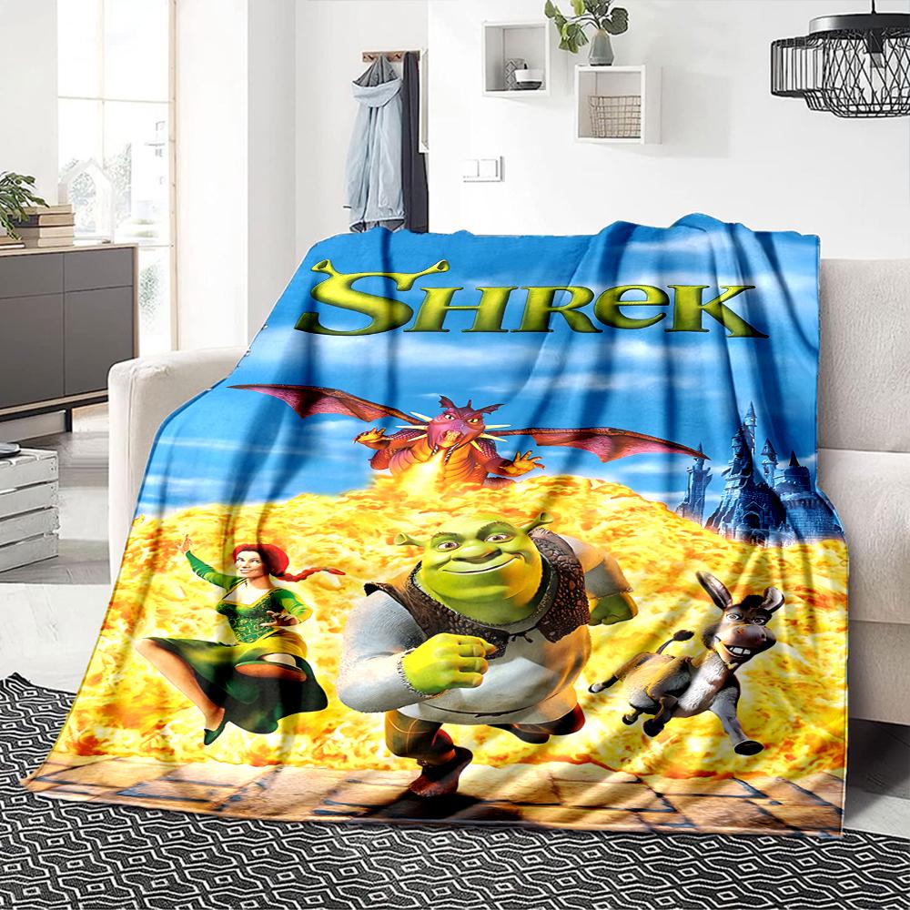 Shrek'S Epic Adventure Blanket Soft Throw Blanket For Home Bedroom Bed Sofa Travel Office Solid Christmas Blanket