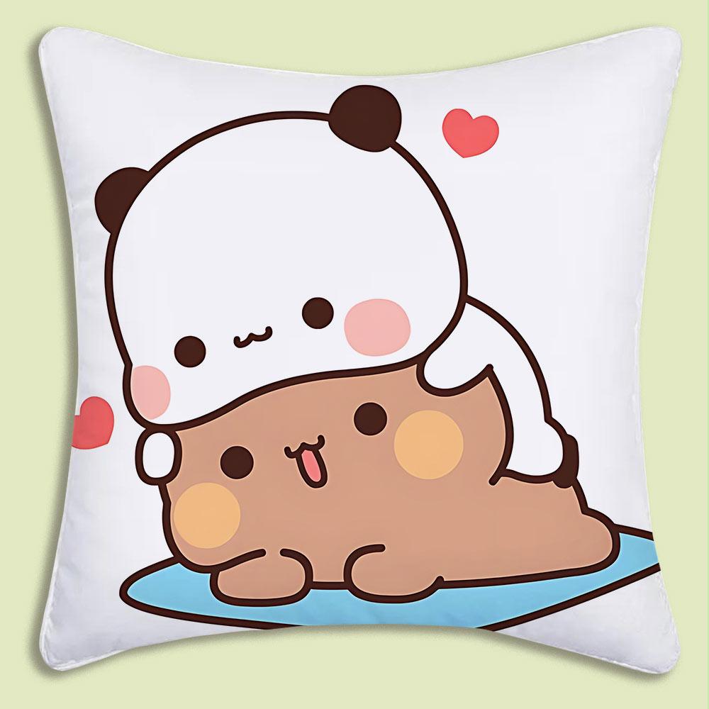 Cartoon Bubu Dudu Pillow Covers Cartoon Sofa Decorative Home Double-sided Printing Short Plush Cute Cushion Cover