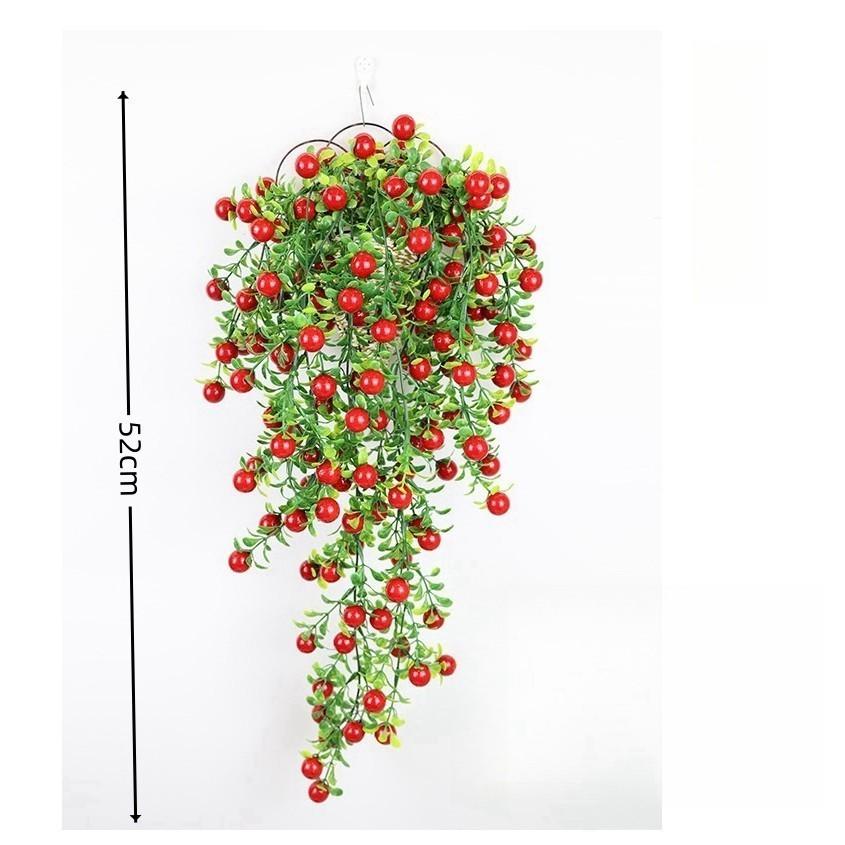 Plastikblume, Simulationsblume, Wohnzimmer, Heimdekoration, Blume, Glücksfrucht, Glücksbohne, Glücksfrucht, rote Bohne auf Lager, Stechpalmenfrucht, Wandbehang