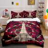 Eiffel Tower and Roses. Bedding Sets Duvet Cover Sets Duvet Covers Pillowcases(1 * Duvet Cover 2 * Pillowcases Without Duvet Insert)