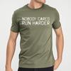 Men cotton tshirt Big size summer Boys tshirt Nobody Cares Run Harder Short Sleeve Workout ONeck tees Brand t shirt for man